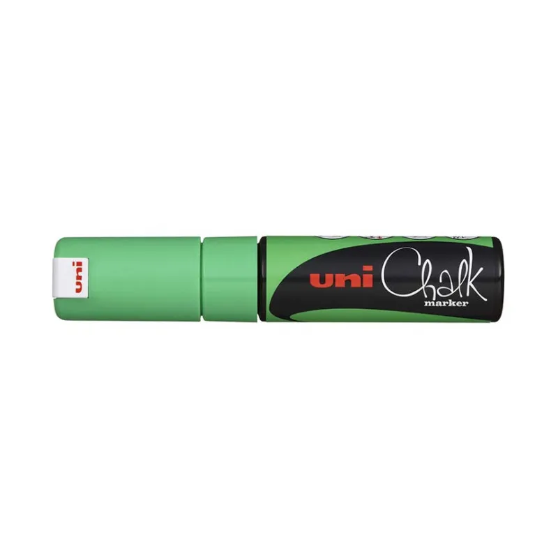 Popisovač křídový UNI Chalk Marker PWE-8K / fluo zelená