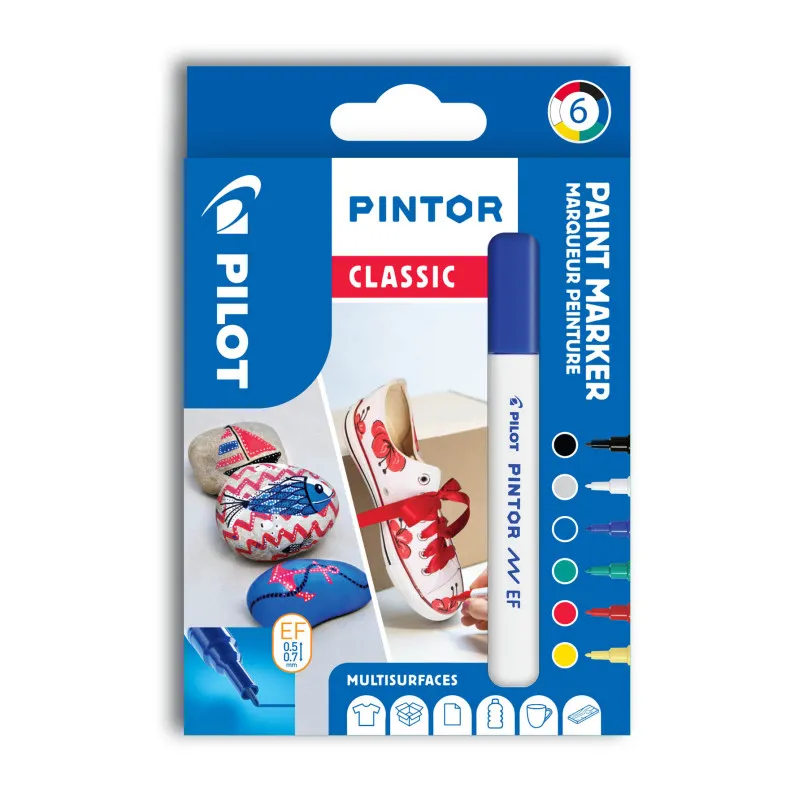 Popisovač Pilot Pintor EF Classic / sada 6 ks