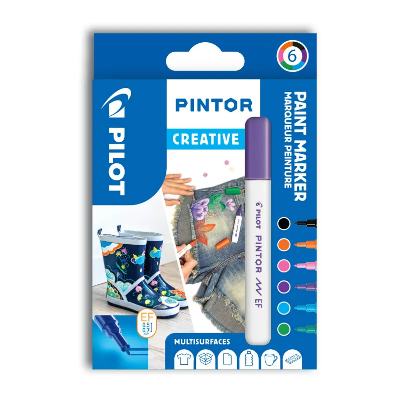 Popisovač Pilot Pintor EF Creative / sada 6 ks