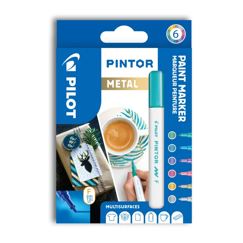 Popisovač Pilot Pintor F Metal / sada 6 ks