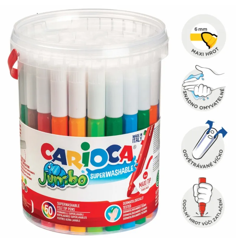 Popisovače Carioca JUMBO - 50 ks