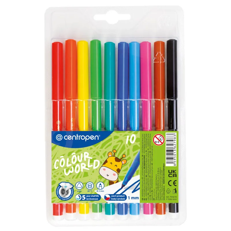 Popisovače Centropen 7550/10 - sada 10 ks