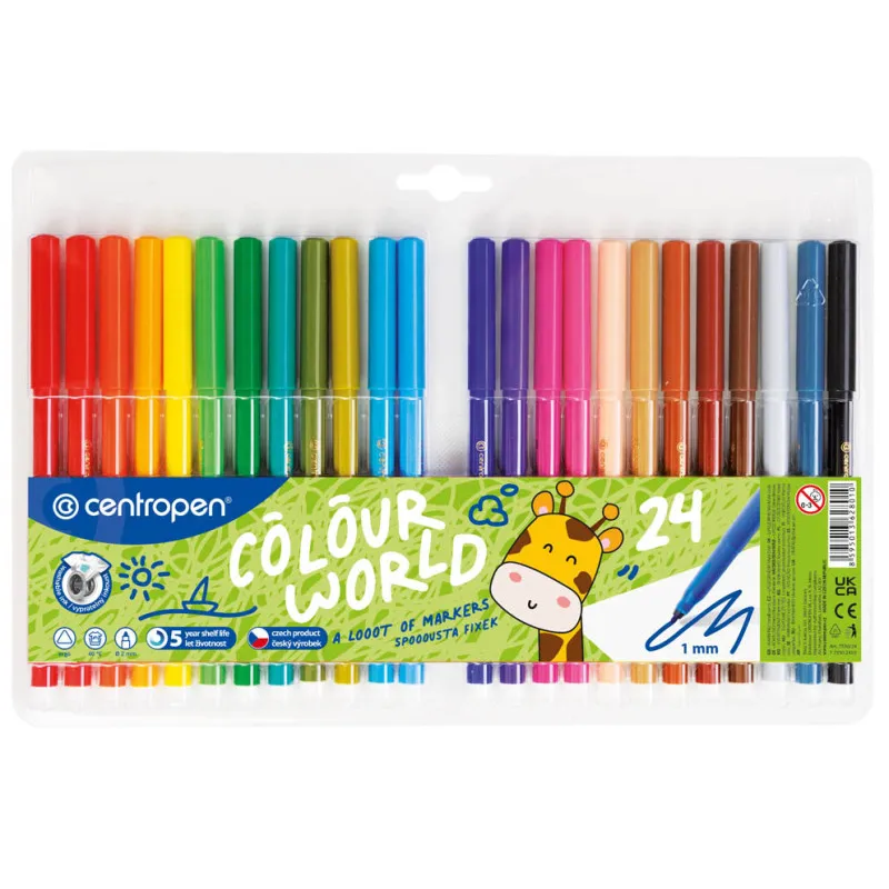 Popisovače Centropen 7550/24 - sada 24 ks