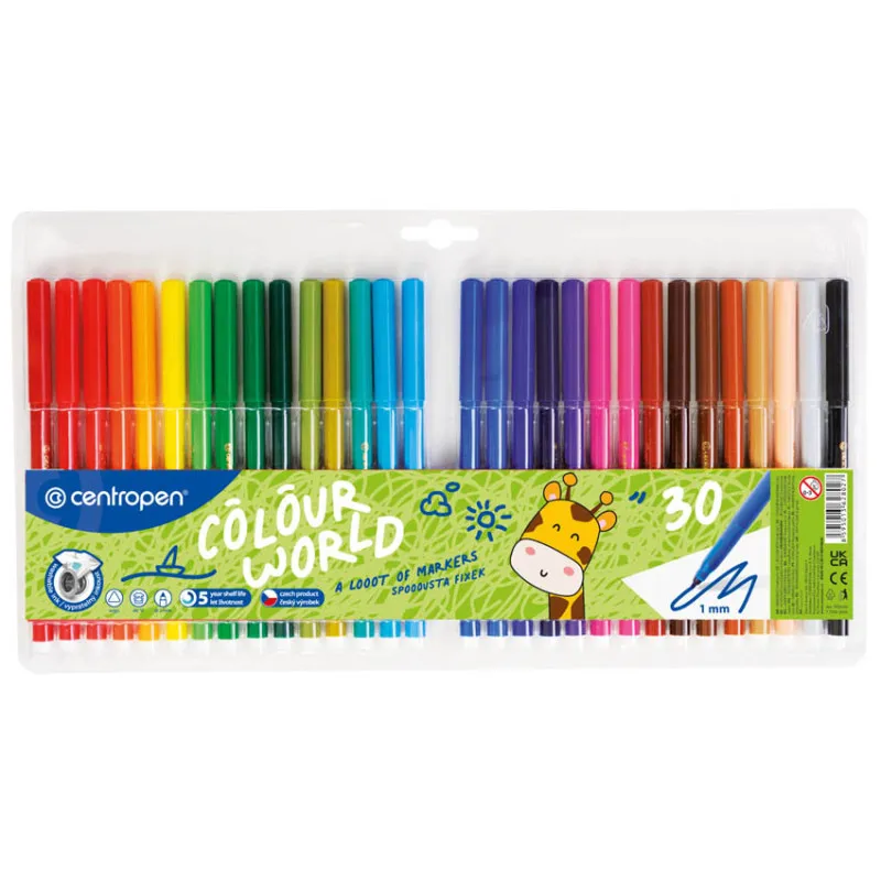 Popisovače Centropen 7550/30 - sada 30 ks