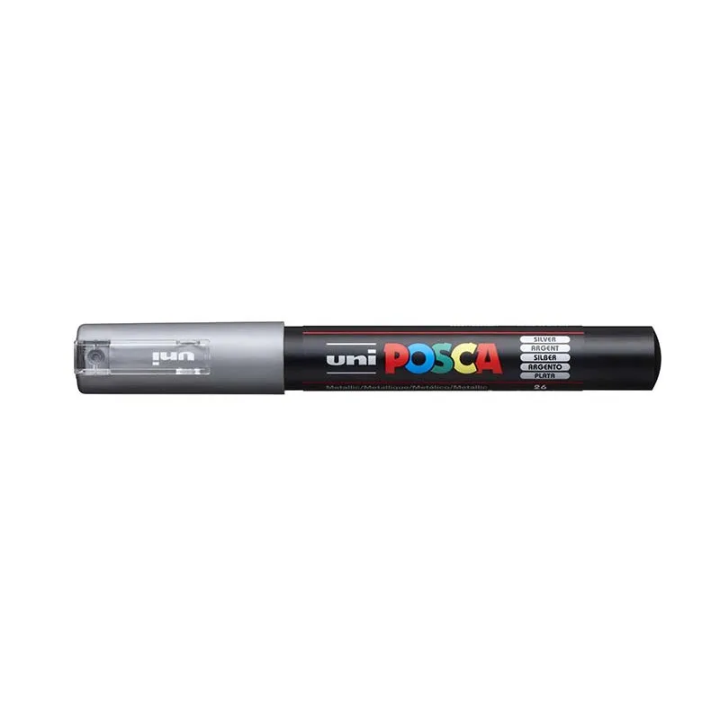 Posca popisovač / 0,7 mm - stříbrná