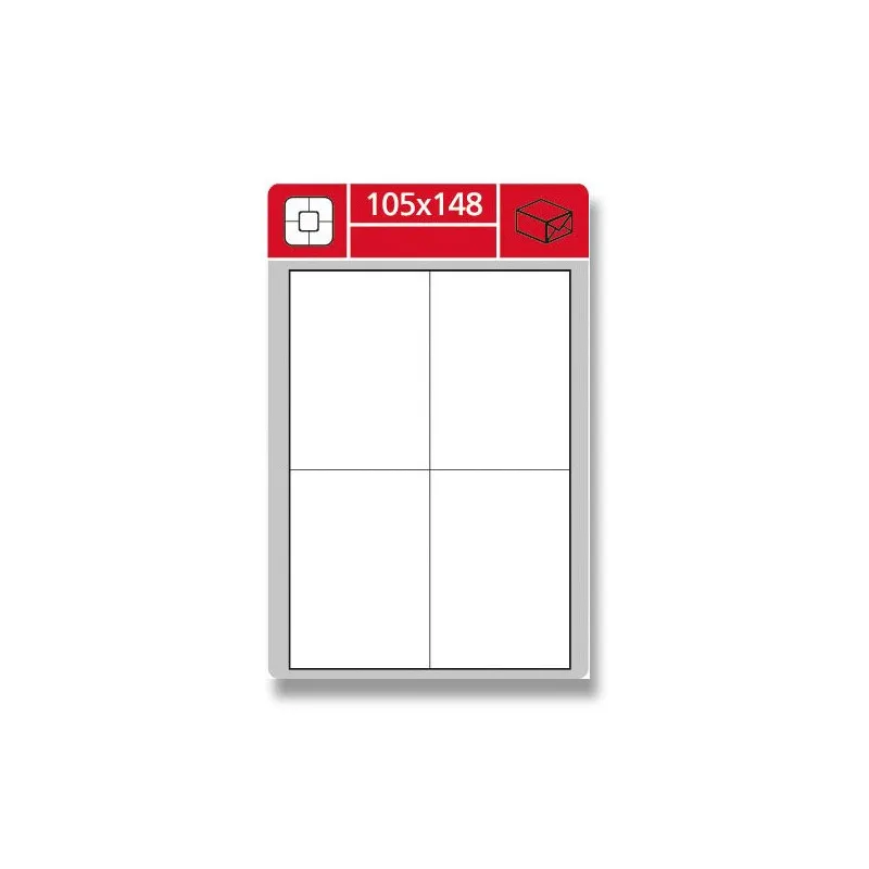 Print etikety A4 pro laserový a inkoustový tisk - 105 x 148 mm / snímatelné
