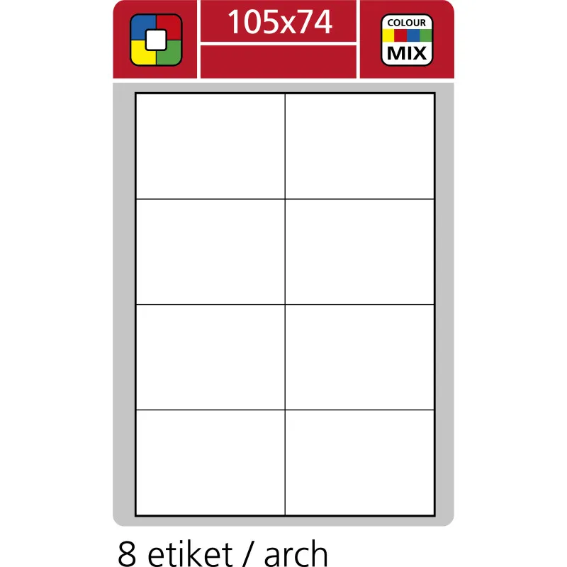 Print etikety A4 pro laserový a inkoustový tisk / 30 archů - 105 x 74 mm (8 etiket / arch)