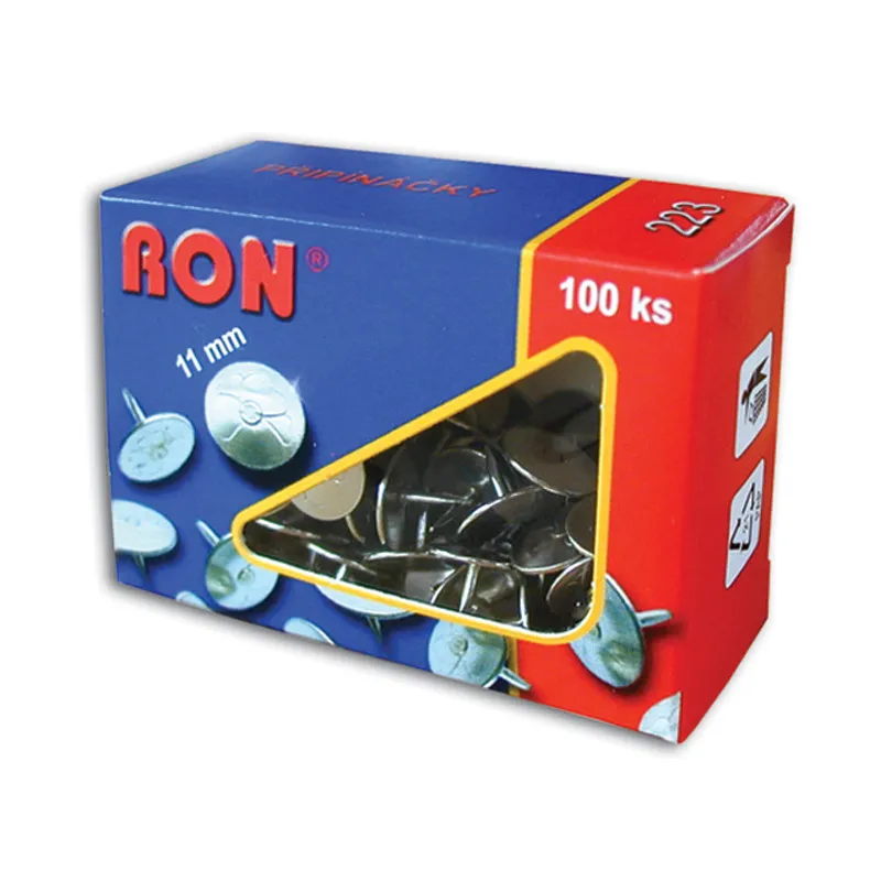 Připínáčky RON - 223 / 100 ks, velikost 11 / 9