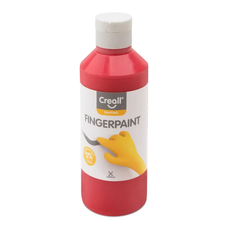Prstové barvy Creall Happy - červená / 250 ml