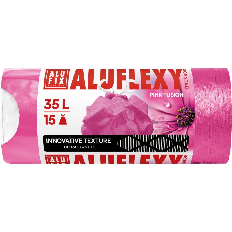 Pytle Alufix Aluflexy stahovací - 53x53 cm / 35l / 28my / 15ks / růžová