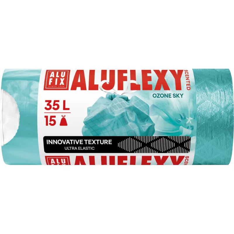 Pytle Alufix Aluflexy stahovací - 53x53 cm / 35l / 28my / 15ks / tyrkysová