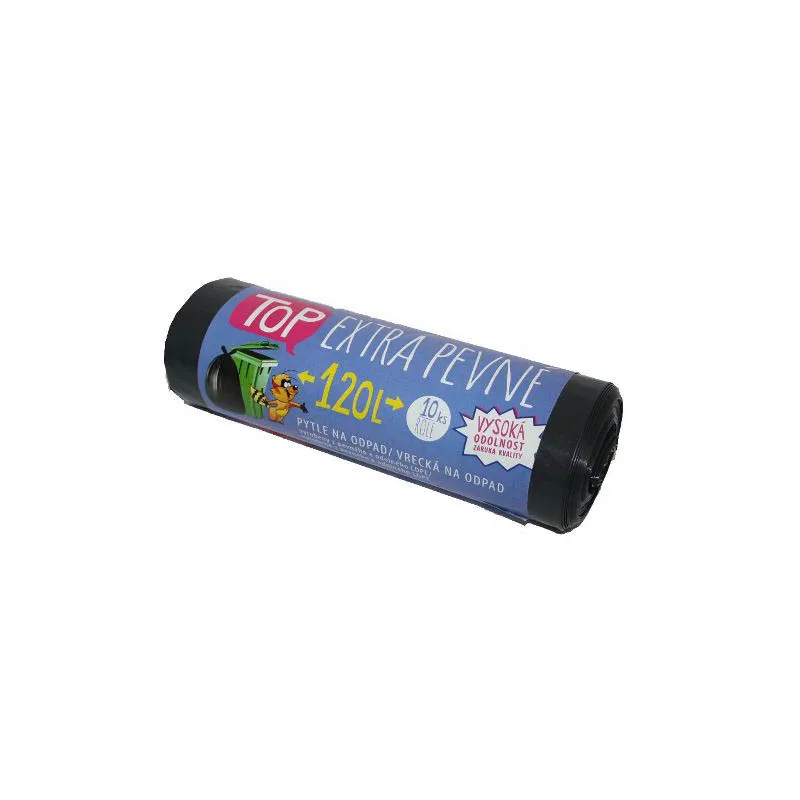 Pytle do koše Vipor Top - 70x110 cm / 120 l / 35 my / 10 ks / černá / extra pevné