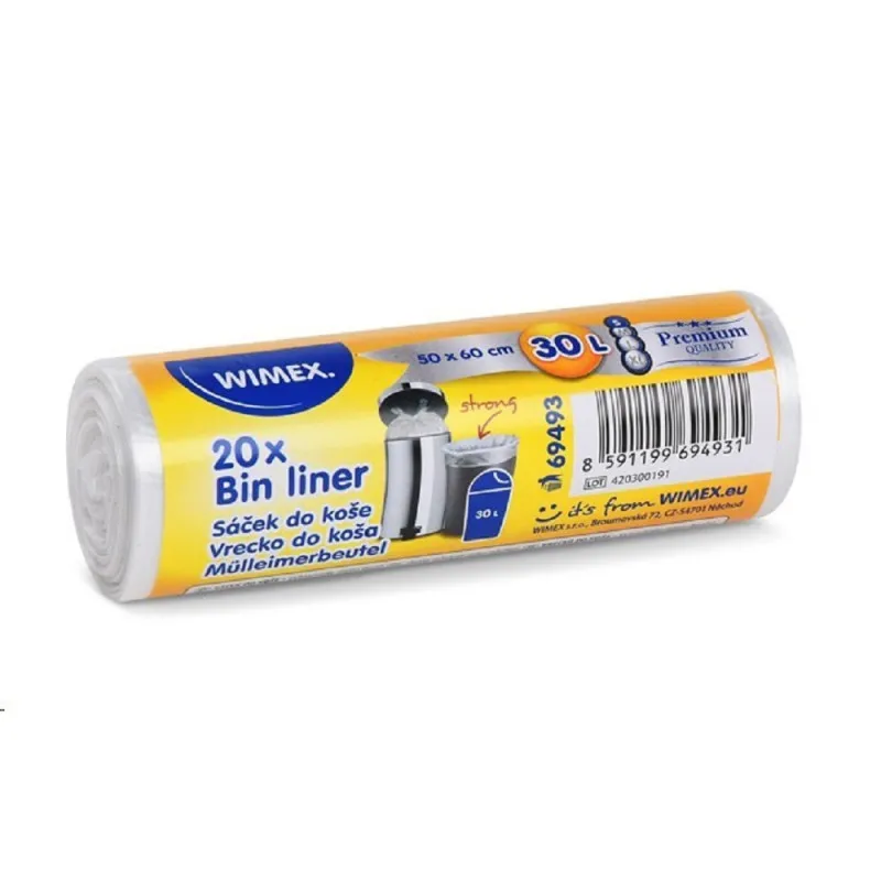 Pytle do koše Wimex silné - 50x60 / 30l / 20ks
