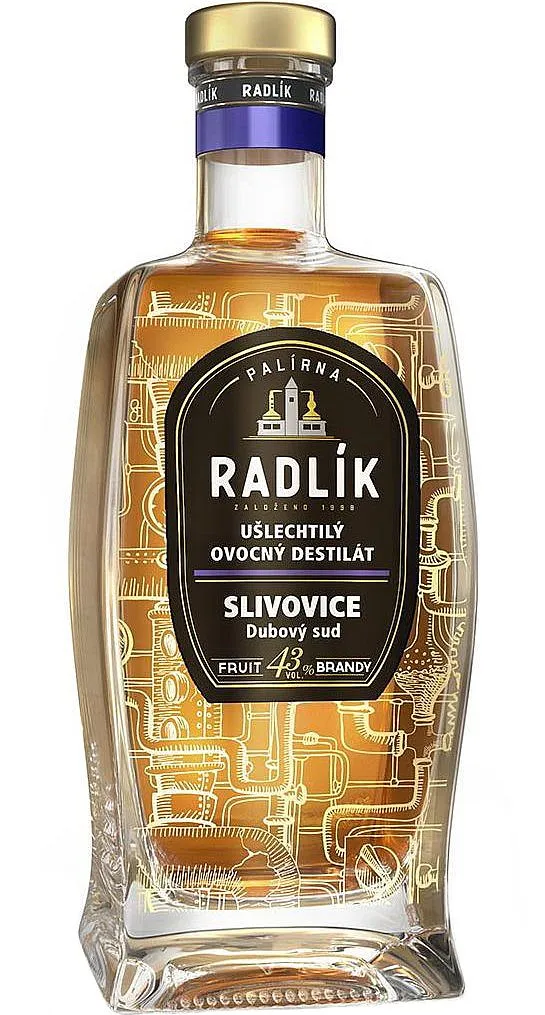 Radlík Slivovice dubový sud 43%0.50l