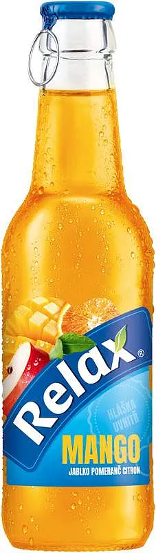 Relax Víčko mango ovocný nápoj 250ml sklo