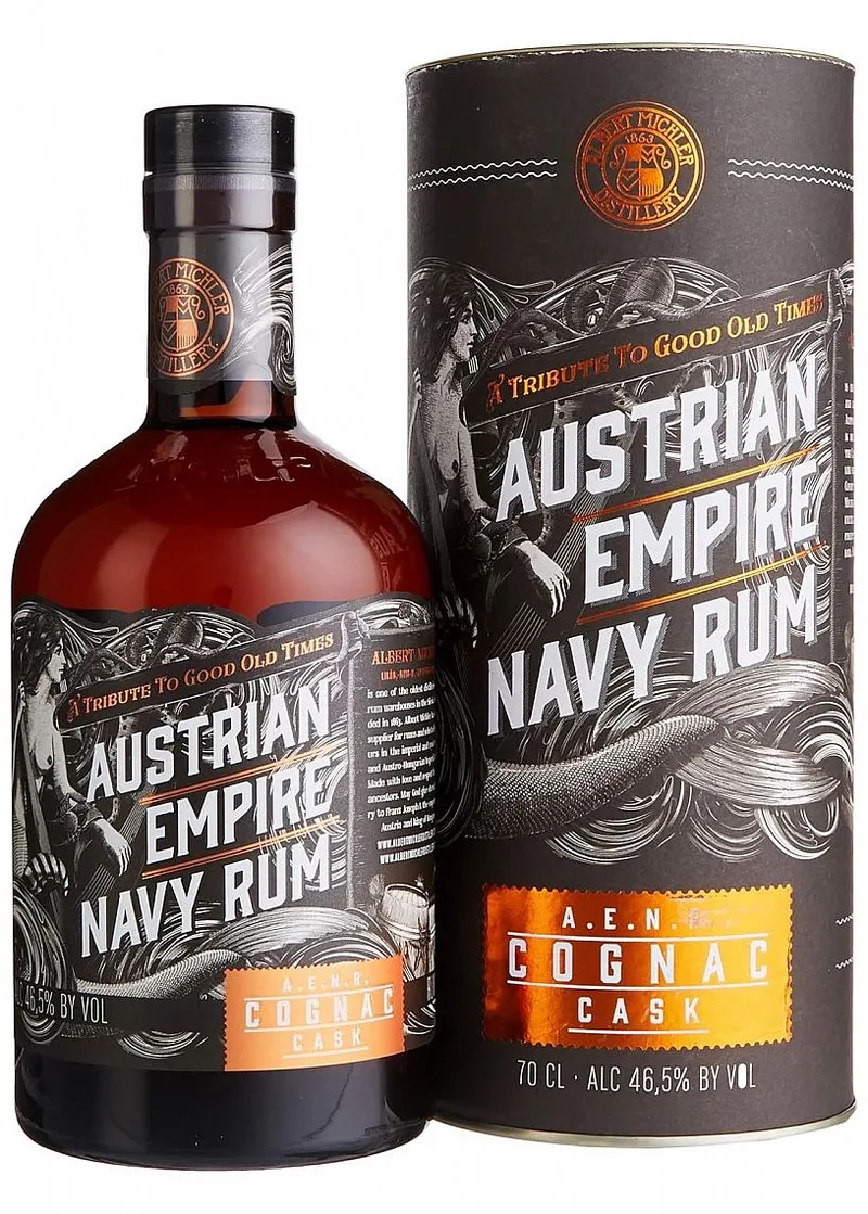 Rum Austrian Empire Double cask Cognac v tubě 46.5%0.70l