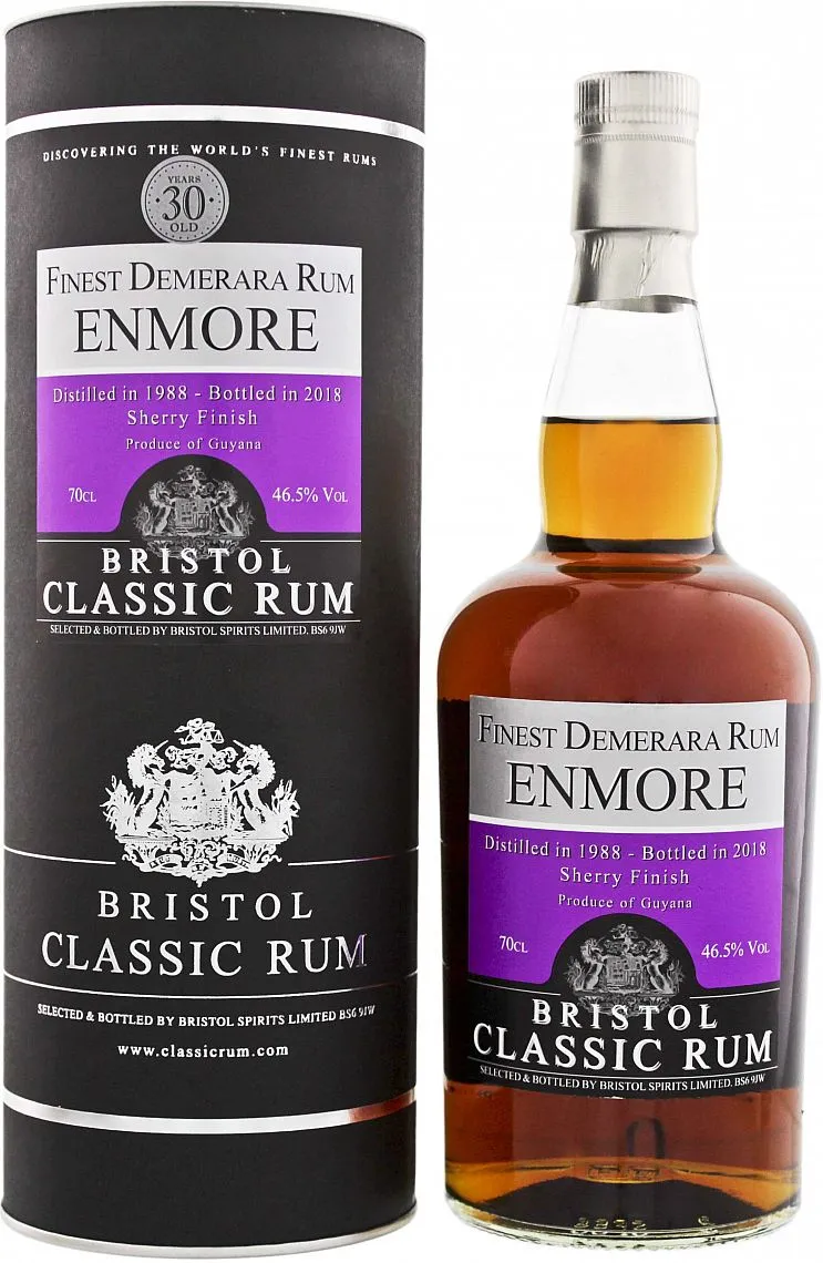 Rum Bristol 1988 Guyana Enmore bot.2018 v tubě 46.5%0.70l