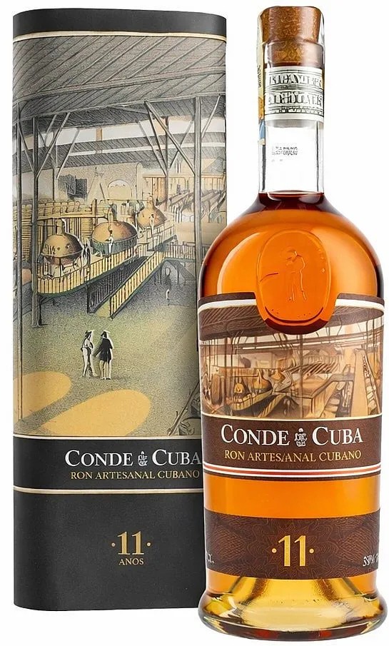Rum Conde de Cuba 11y v tubě 38%0.70l
