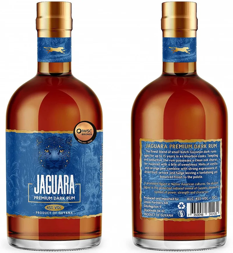Rum Jaguara Premium Dark 45%0.70l