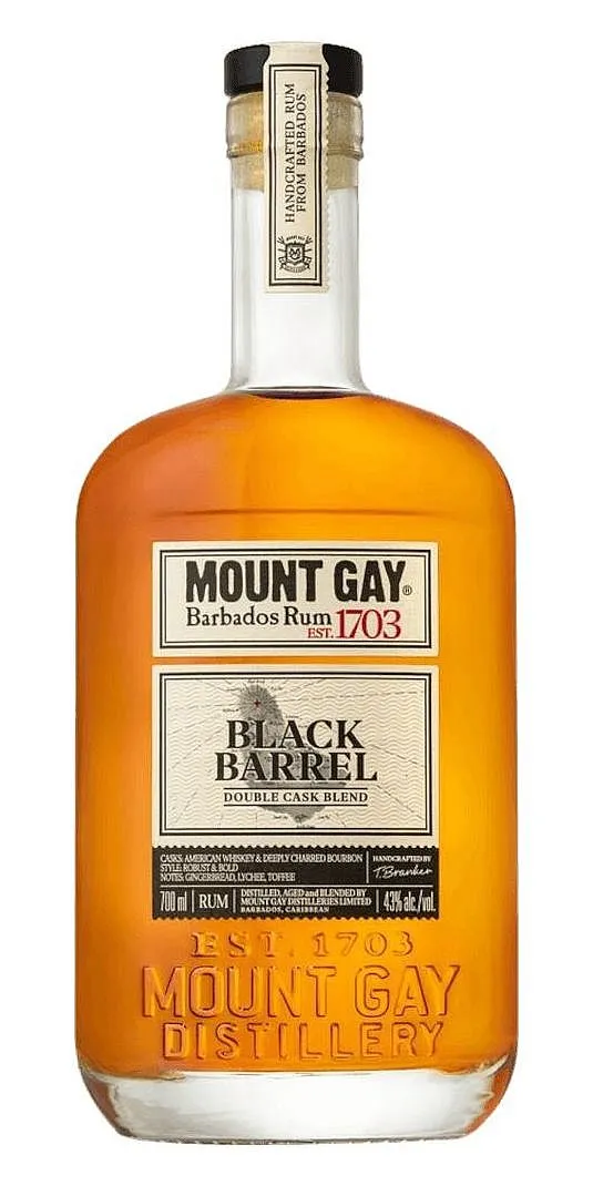 Rum Mount Gay Black barrel holá lahev 43%0.70l