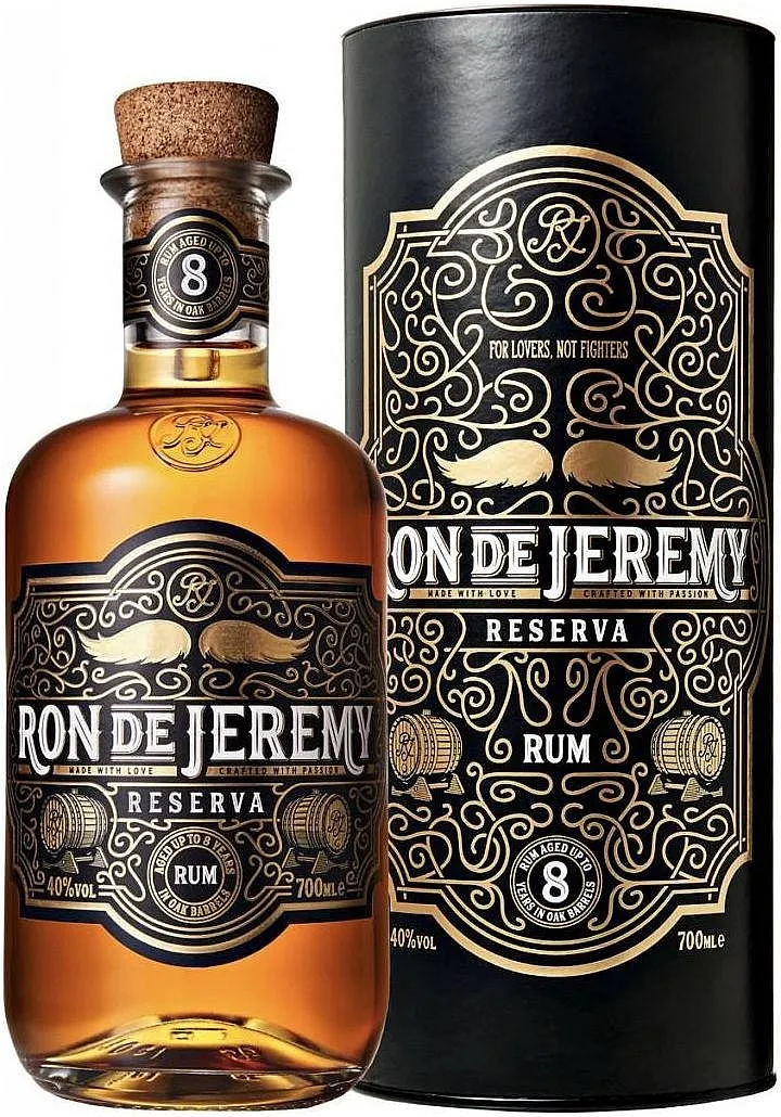 Rum Ron de Jeremy Reserve Nová Láhev Knír Tuba 40%0.70l