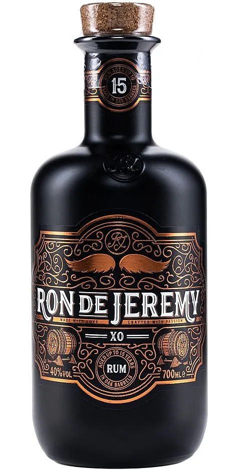 Rum Ron de Jeremy XO Nová Láhev Knír holá lahev  40%0.70l