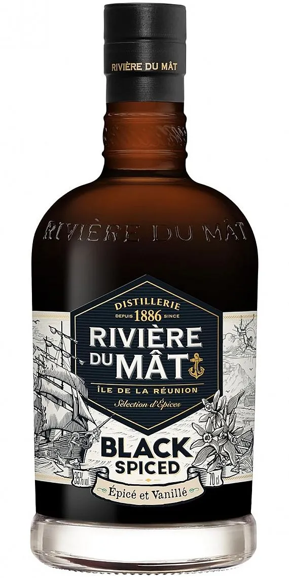 Rum Spiced Riviere du Mat Black  35%0.70l