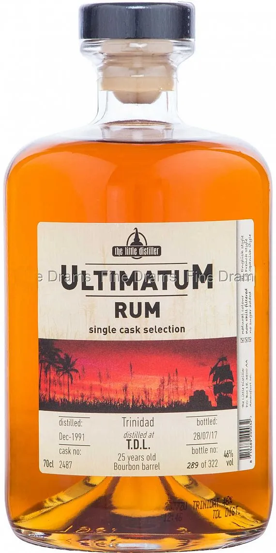 Rum Ultimatum 1991 TDL Trinidad 25y 46%0.70l