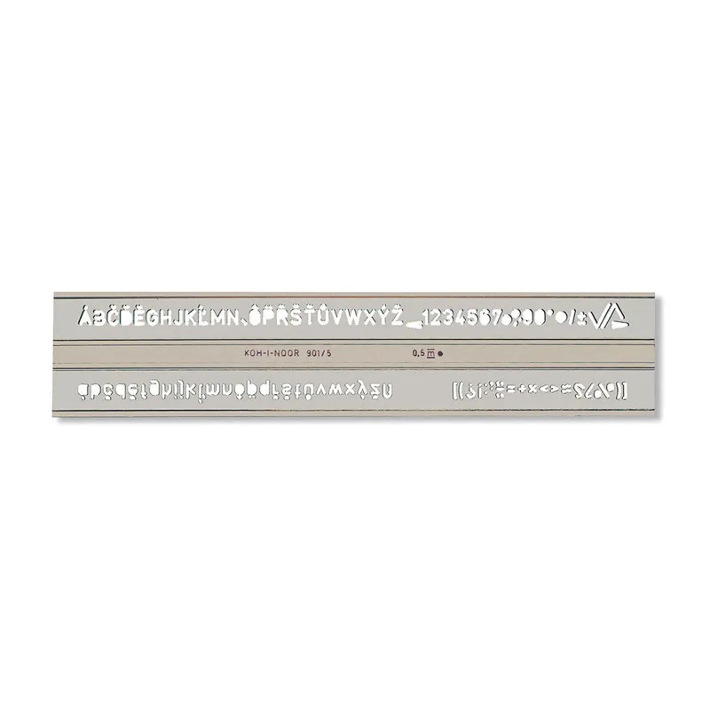 Šablona písmenková - kolmé písmo - 5 mm