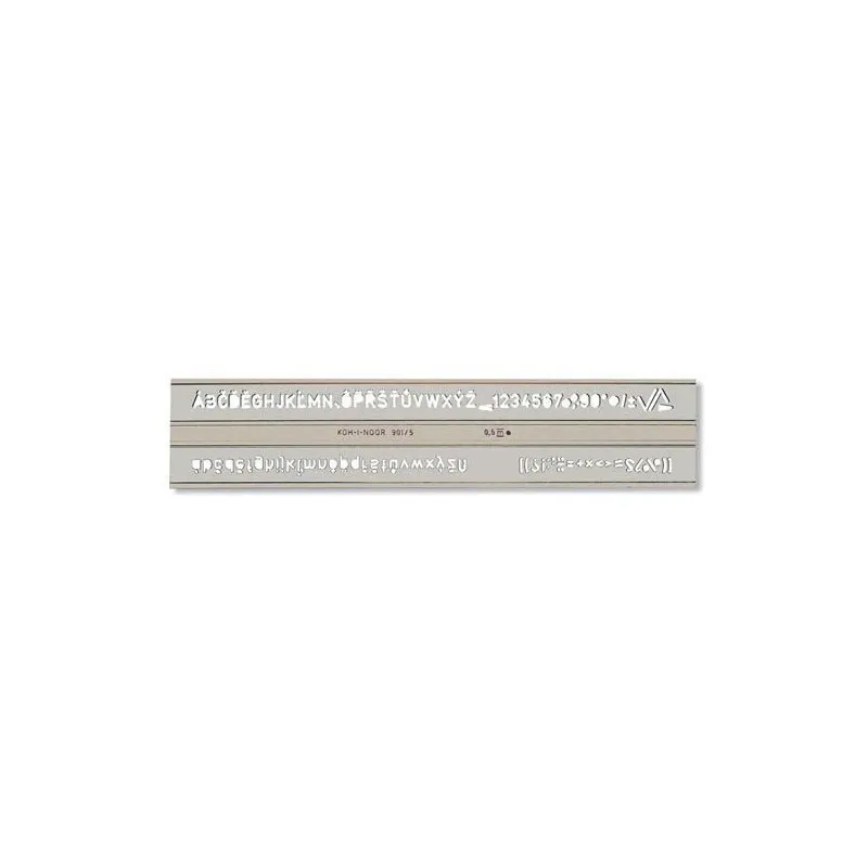 Šablona písmenková - kolmé písmo - 7 mm