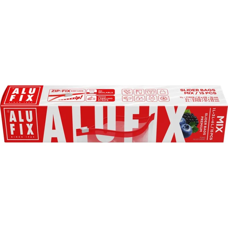 Sáčky se zipem Alufix - mix 3 velikostí