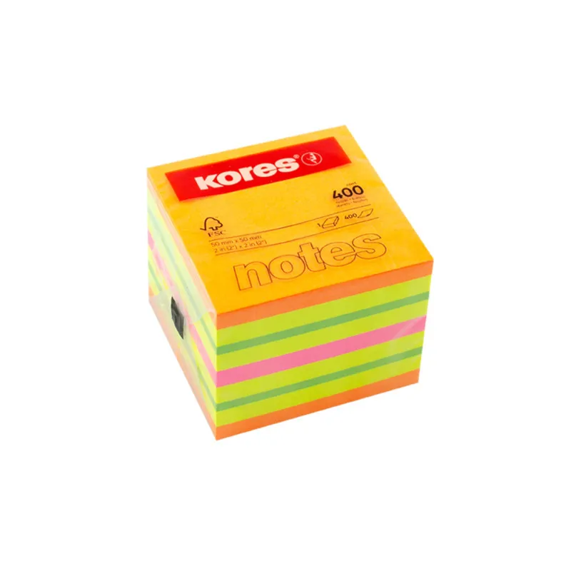 Samolepicí bloček Kores Cubo - 50 x 50 mm / 400 lístků