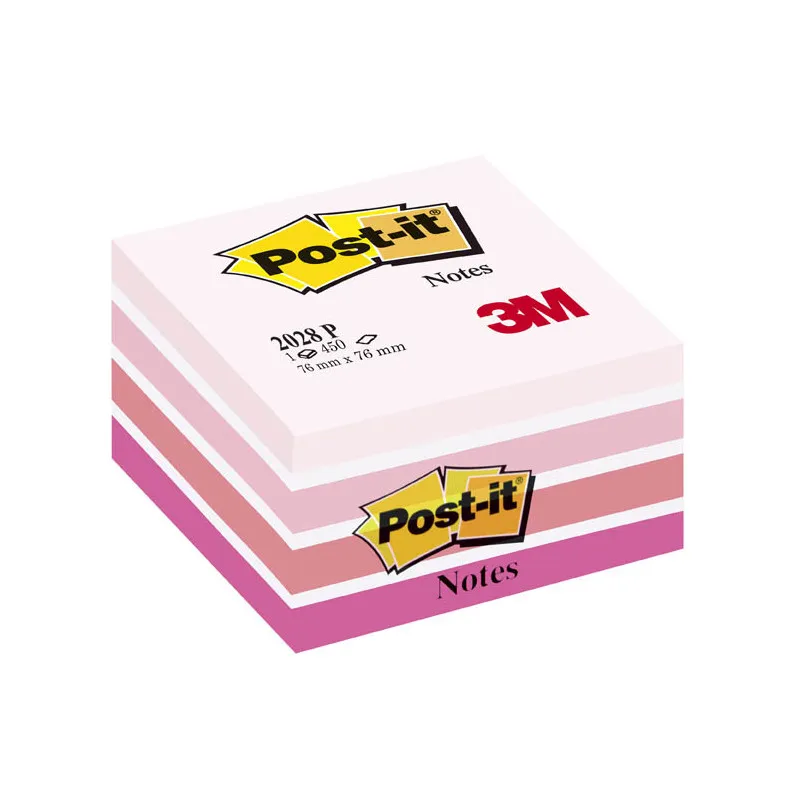 Samolepicí bločky Post-it kostky - růžové odstíny / 450 lístků