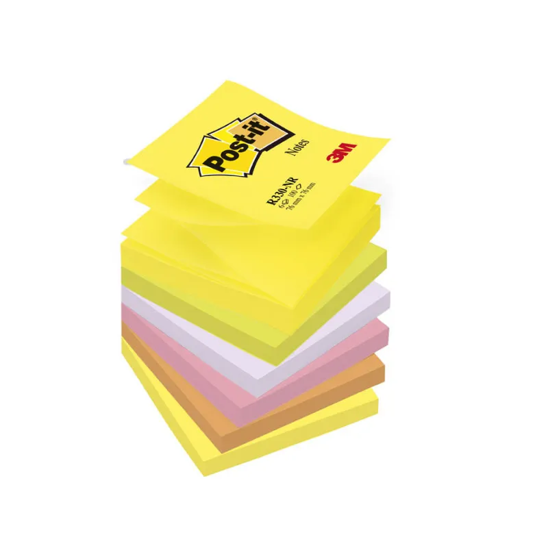 Samolepicí bločky Post-it - Z bločky - mix neonových barev / 6 x 100 lístků