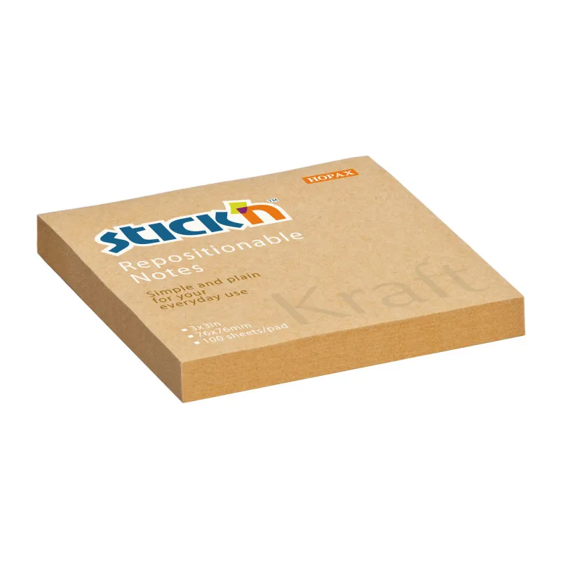 Samolepicí bločky Stick´n by Hopax Kraft Notes - 76 mm x 76 mm / 100 lístků