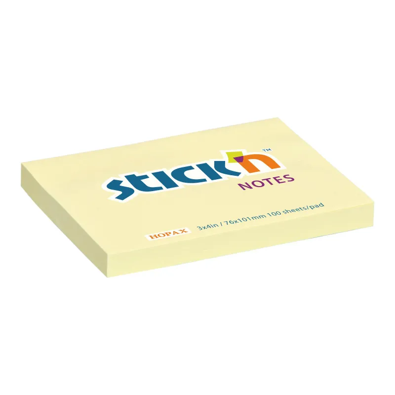Samolepicí bločky Stick´n by Hopax žluté - 76 x 101 mm / 100 lístků