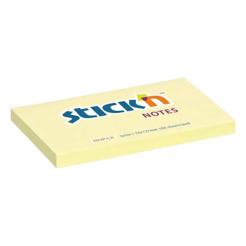Samolepicí bločky Stick´n by Hopax žluté - 76 x 127 mm / 100 lístků