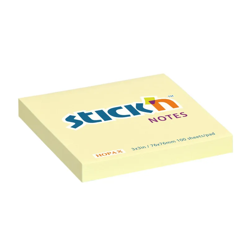 Samolepicí bločky Stick´n by Hopax žluté - 76 x 76 mm / 100 lístků