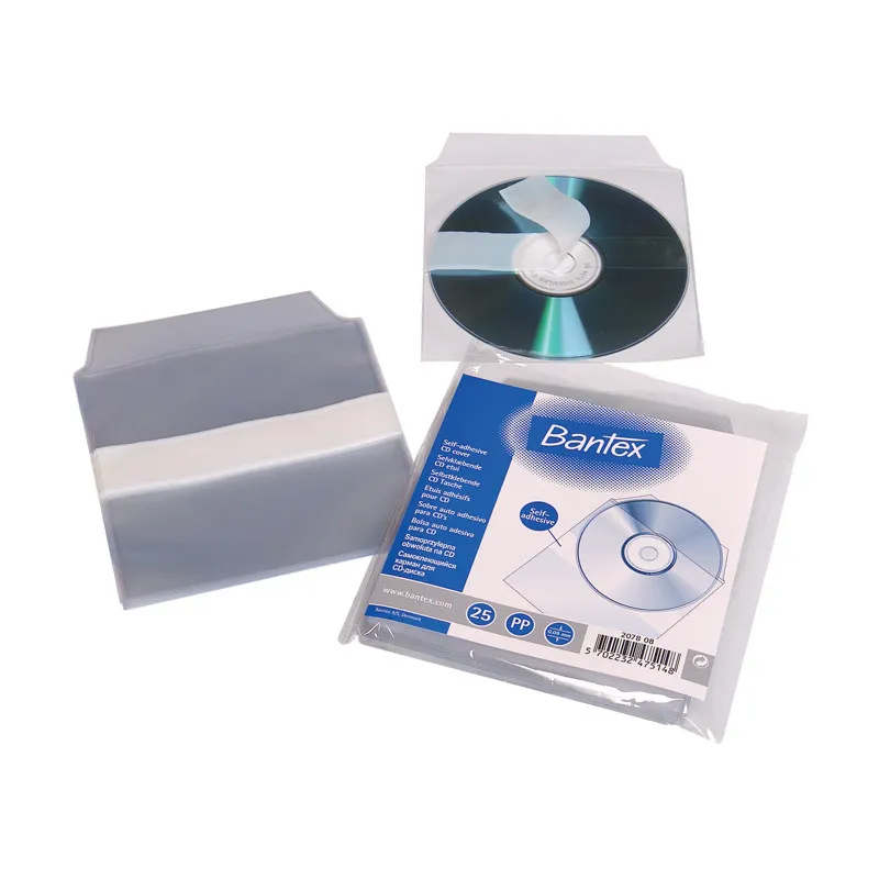 Samolepicí kapsa na CD s klopou - na CD / 25 ks