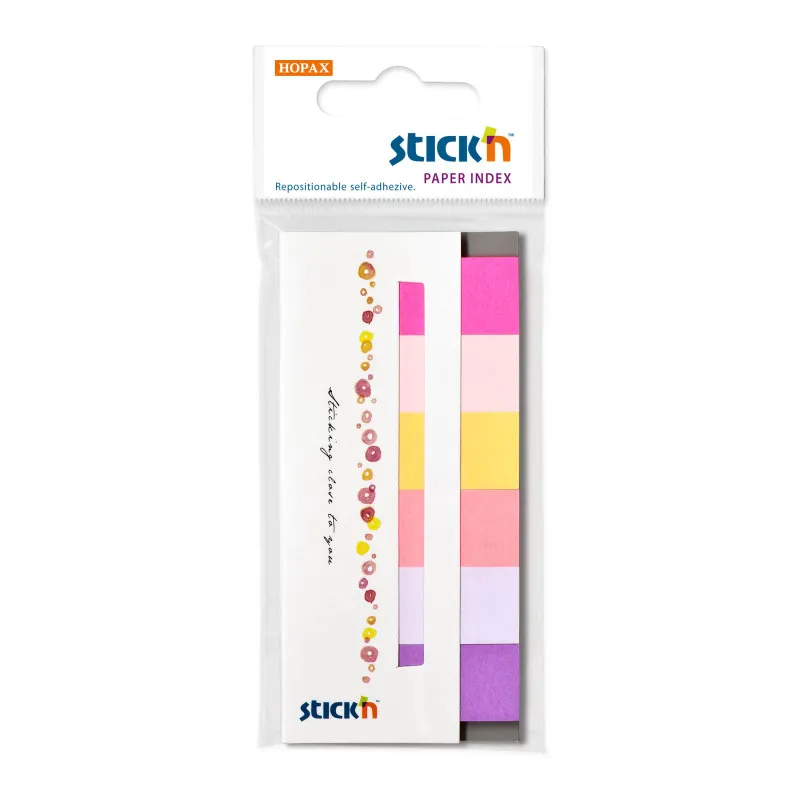 Samolepicí záložky Stick´n by Hopax - 15 x 45 mm / 6 x 30 lístků / spring odstíny