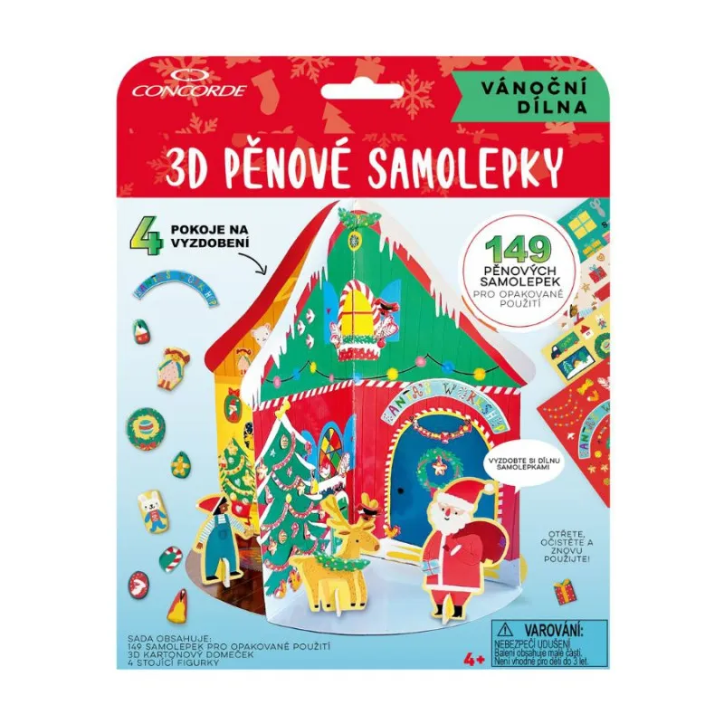 Samolepky pěnové CONCORDE - Vánoční dílna 3D