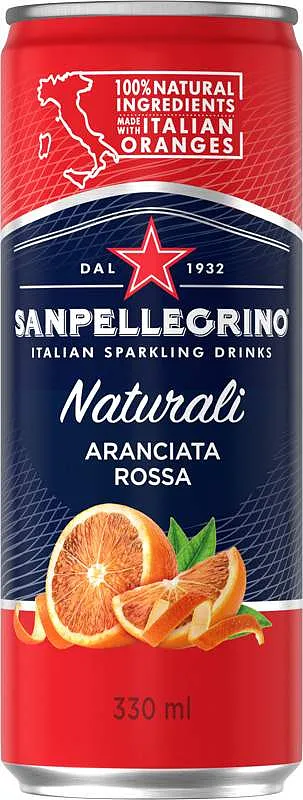 San Pellegrino Aranciata Rossa (pomeranč červený) 0,33l, plech