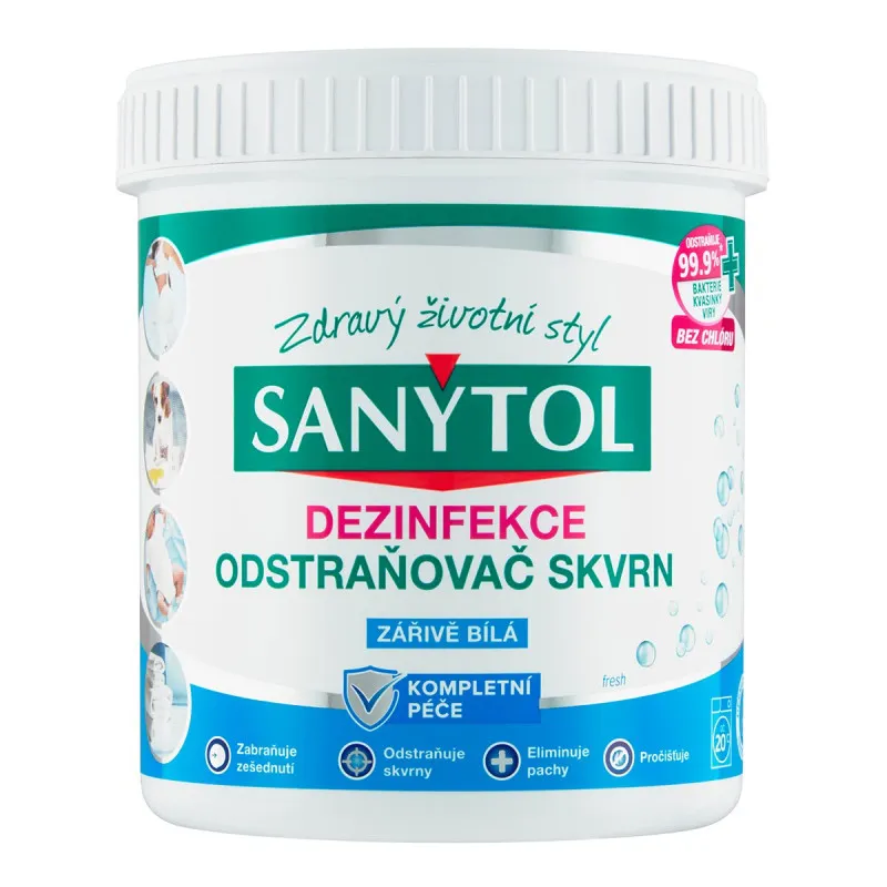 SANYTOL odstraňovač skvrn dezinfekční bělící - 450 g