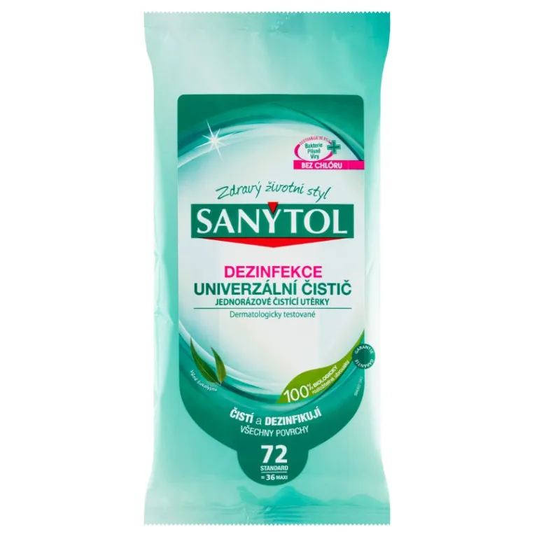Sanytol ubrousky - dezinfekční / 2x36 ks maxi