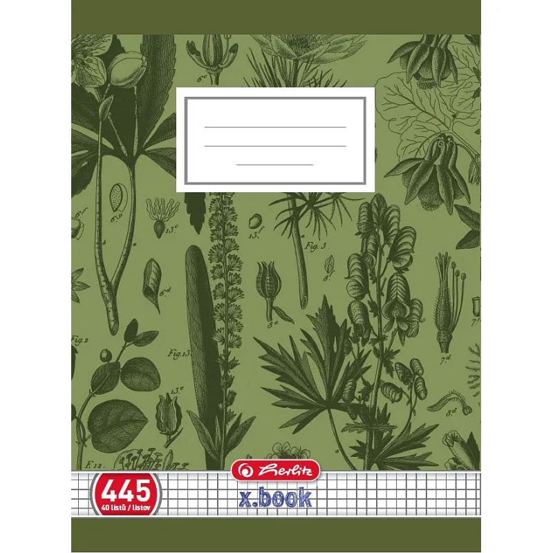 Sešit školní Herlitz Premium 445 - A4 / čtvereček / 40 listů