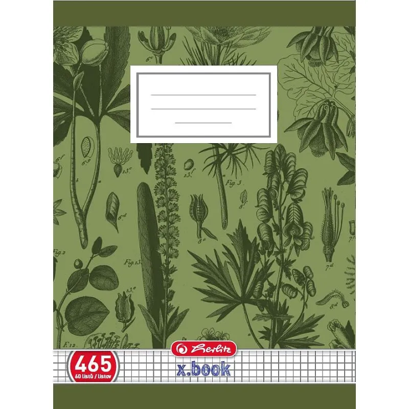 Sešit školní Herlitz Premium 465 - A4 / čtvereček / 60 listů