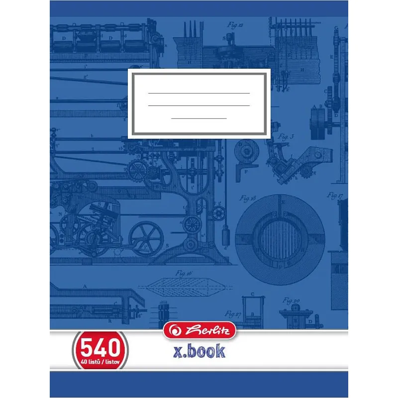 Sešit školní Herlitz Premium 540 - A5 / čistý / 40 listů