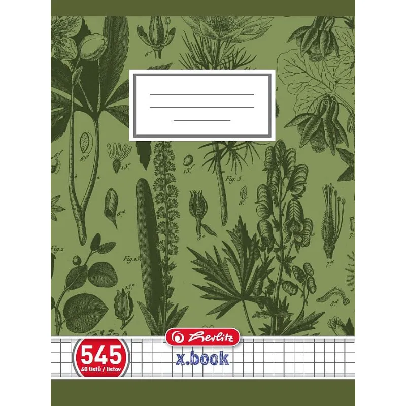 Sešit školní Herlitz Premium 545 - A5 / čtvereček / 40 listů