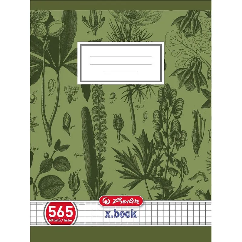 Sešit školní Herlitz Premium 565 - A5 / čtvereček / 60 listů