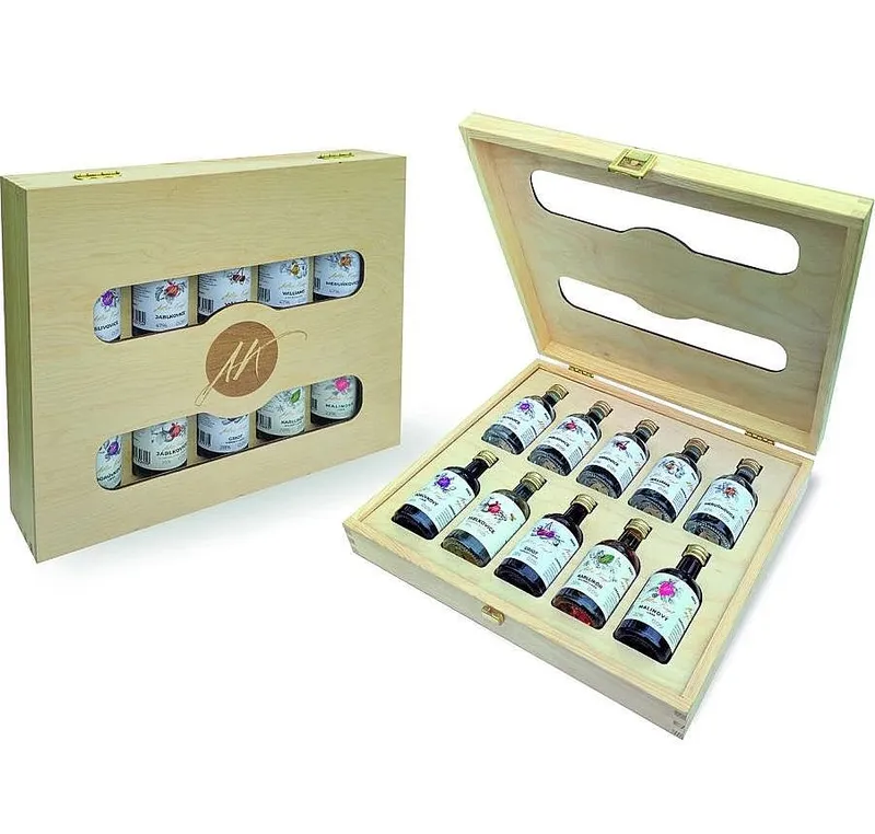 SET MINI A. Kaapl 10 druhů MIX wood box  10*0.05l